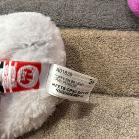 White Plush Penguin Toy for Small Pets - Picture 7 of 8